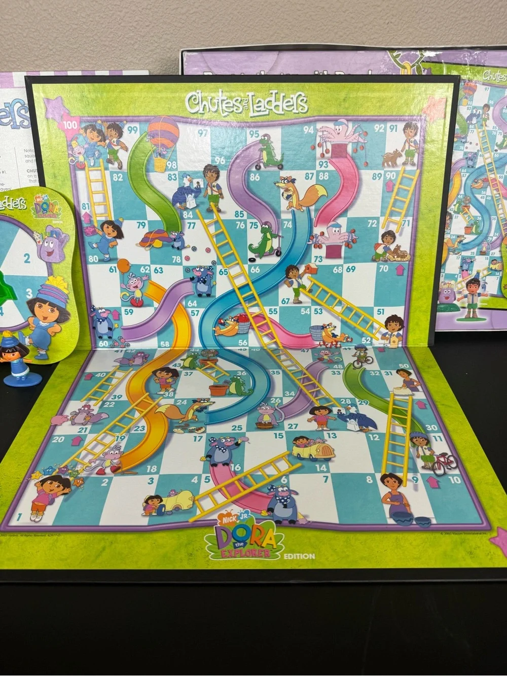 Vintage 2005 Hasbro Chutes and Ladders Dora the Explorer Edition COMPLETE
